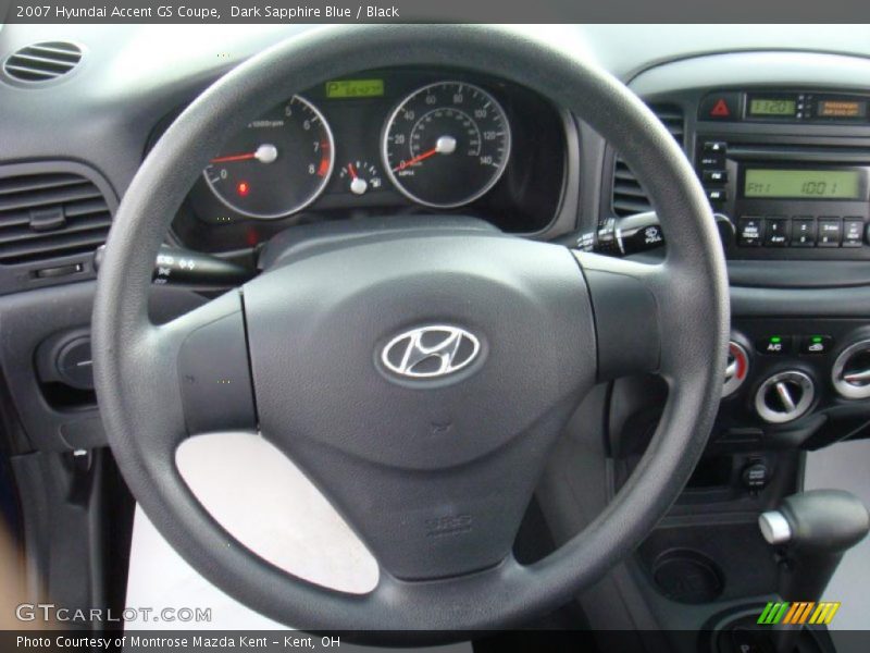 Dark Sapphire Blue / Black 2007 Hyundai Accent GS Coupe