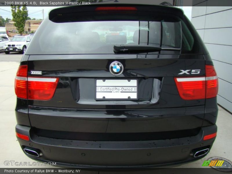 Black Sapphire Metallic / Black 2008 BMW X5 4.8i