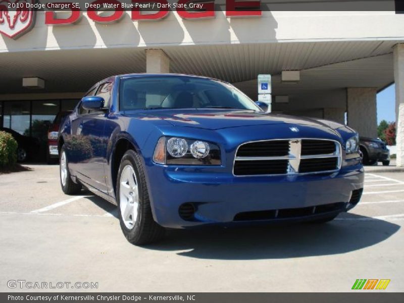 Deep Water Blue Pearl / Dark Slate Gray 2010 Dodge Charger SE