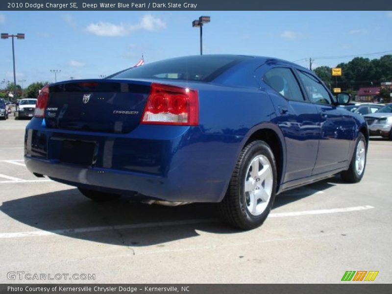 Deep Water Blue Pearl / Dark Slate Gray 2010 Dodge Charger SE