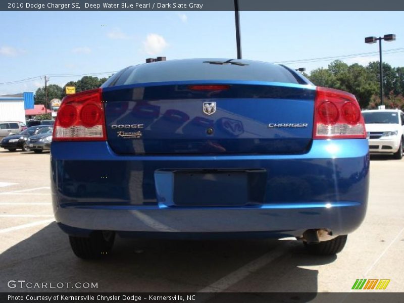 Deep Water Blue Pearl / Dark Slate Gray 2010 Dodge Charger SE