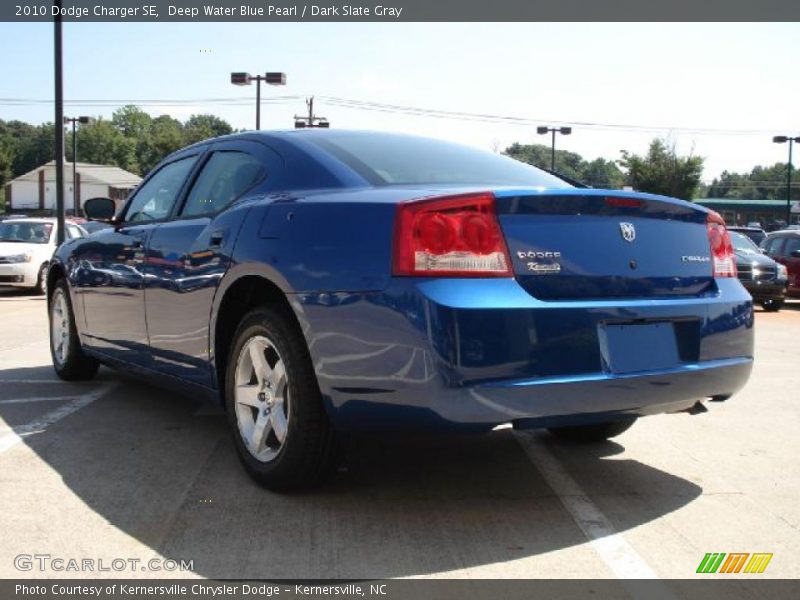 Deep Water Blue Pearl / Dark Slate Gray 2010 Dodge Charger SE