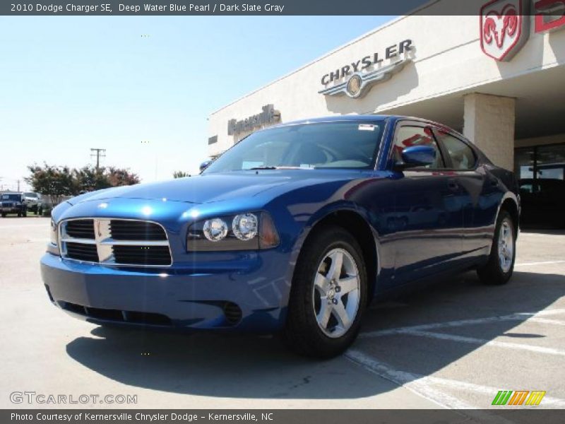 Deep Water Blue Pearl / Dark Slate Gray 2010 Dodge Charger SE