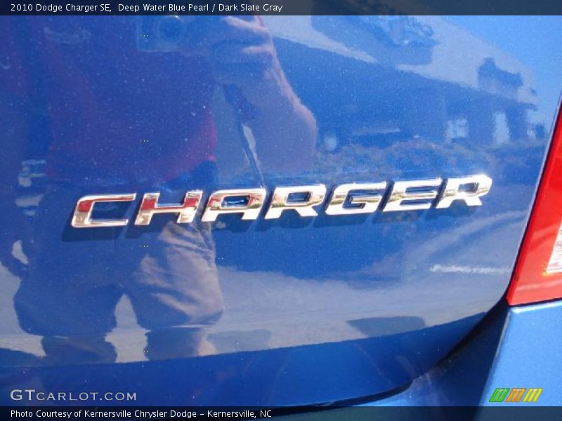 Deep Water Blue Pearl / Dark Slate Gray 2010 Dodge Charger SE
