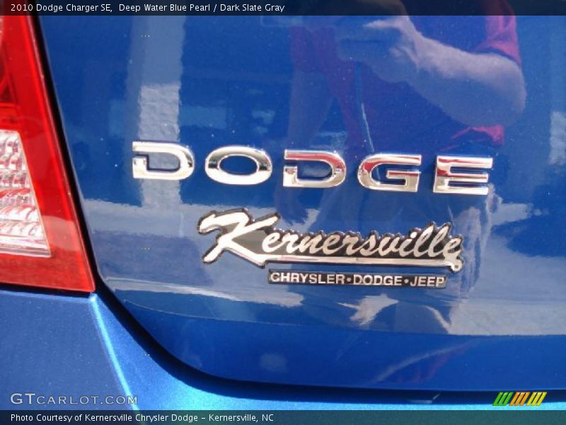 Deep Water Blue Pearl / Dark Slate Gray 2010 Dodge Charger SE