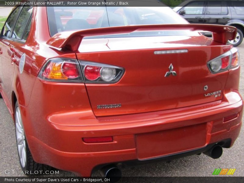 Rotor Glow Orange Metallic / Black 2009 Mitsubishi Lancer RALLIART