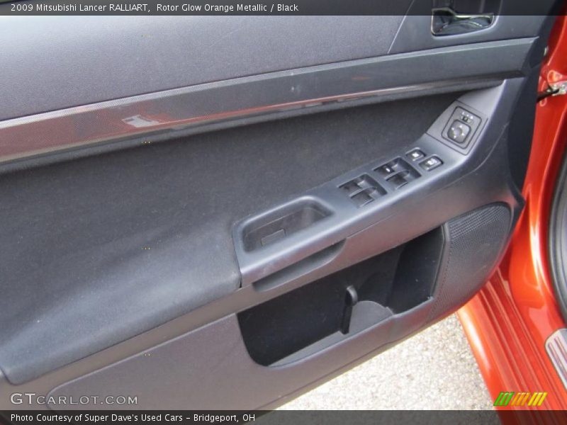 Rotor Glow Orange Metallic / Black 2009 Mitsubishi Lancer RALLIART