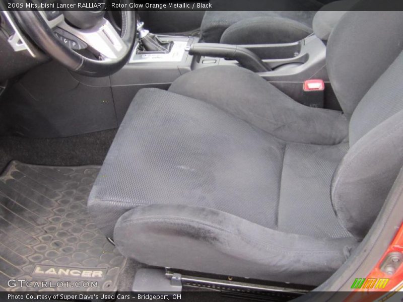 Rotor Glow Orange Metallic / Black 2009 Mitsubishi Lancer RALLIART