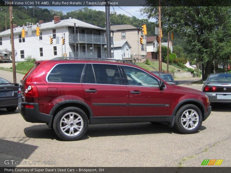 Ruby Red Metallic / Taupe/Light Taupe 2004 Volvo XC90 T6 AWD