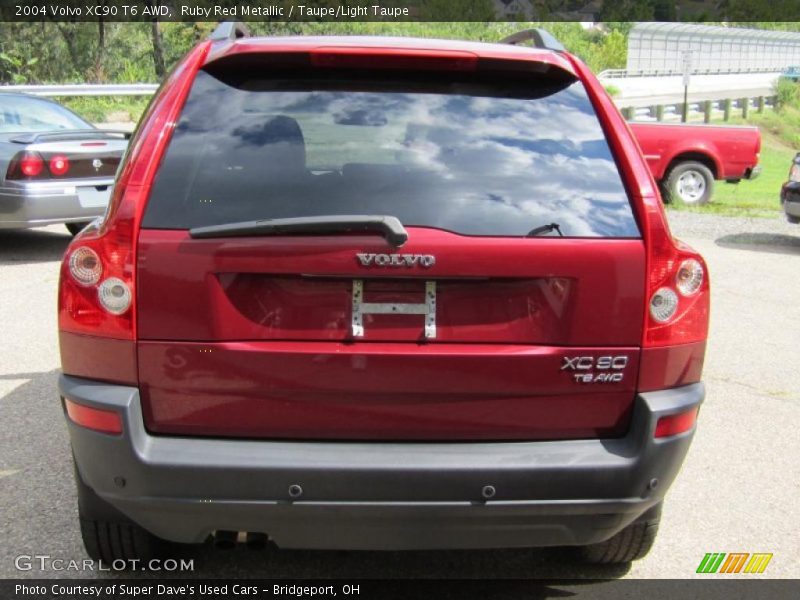 Ruby Red Metallic / Taupe/Light Taupe 2004 Volvo XC90 T6 AWD