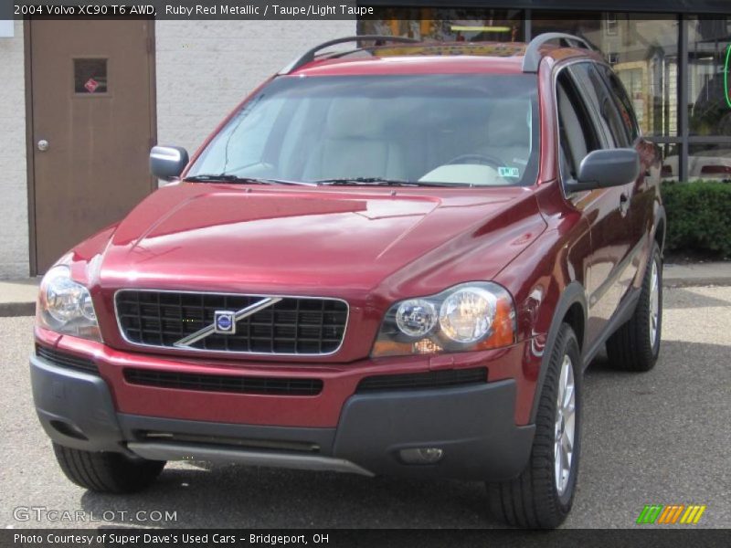 Ruby Red Metallic / Taupe/Light Taupe 2004 Volvo XC90 T6 AWD