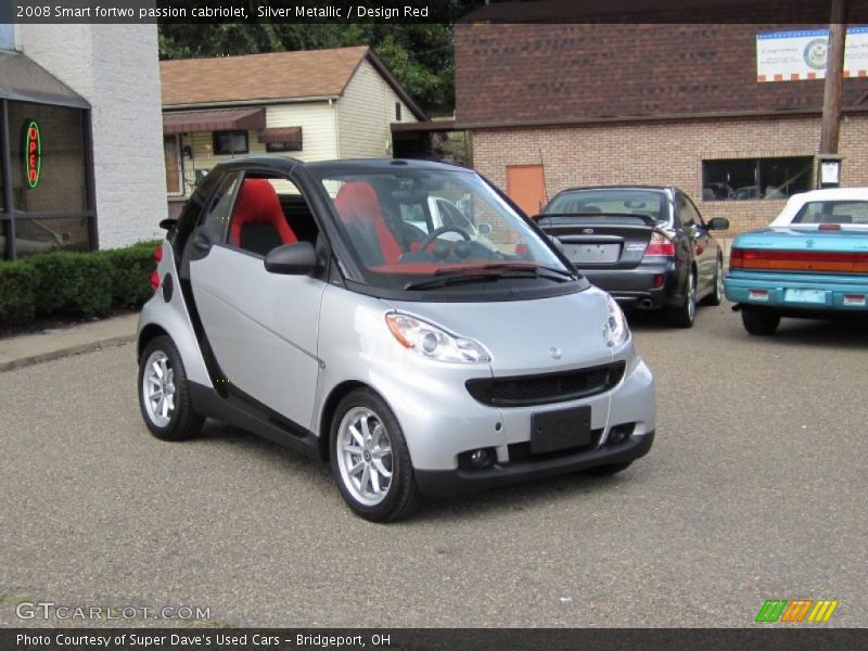 Silver Metallic / Design Red 2008 Smart fortwo passion cabriolet