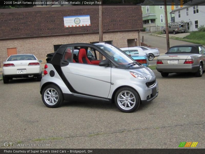 Silver Metallic / Design Red 2008 Smart fortwo passion cabriolet