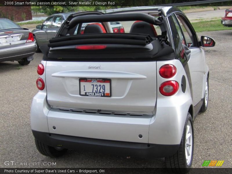 Silver Metallic / Design Red 2008 Smart fortwo passion cabriolet