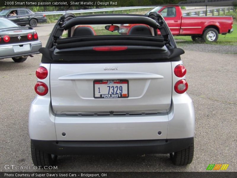 Silver Metallic / Design Red 2008 Smart fortwo passion cabriolet