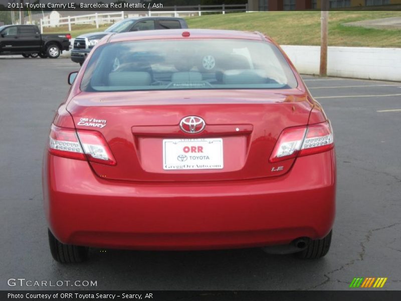 Barcelona Red Metallic / Ash 2011 Toyota Camry LE