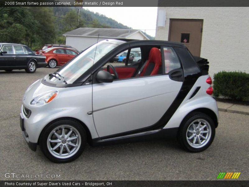 Silver Metallic / Design Red 2008 Smart fortwo passion cabriolet