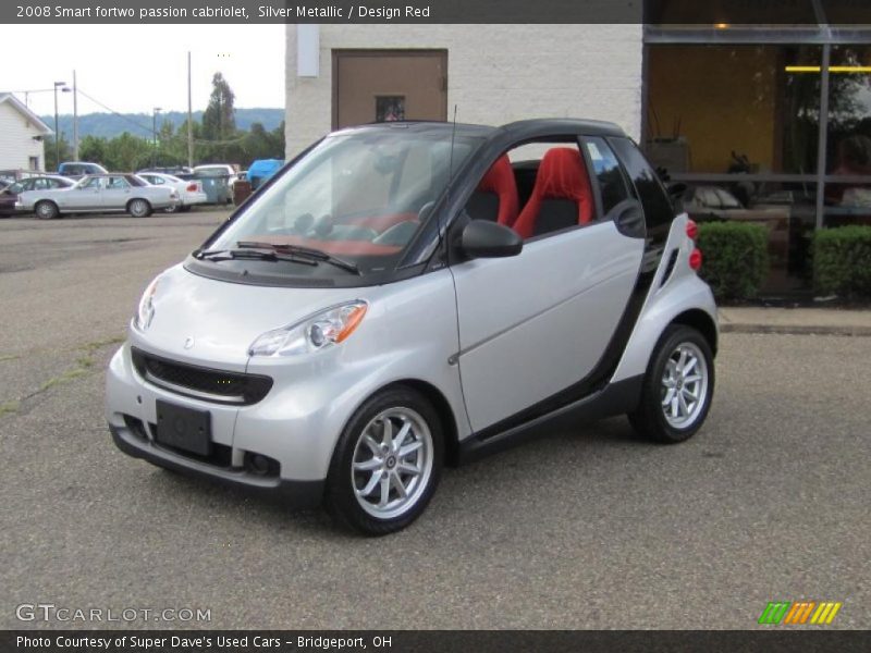 Silver Metallic / Design Red 2008 Smart fortwo passion cabriolet