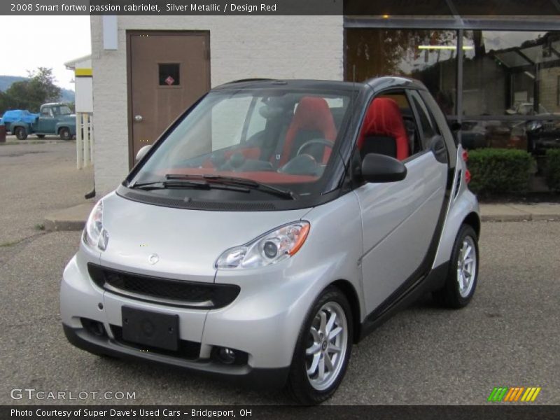 Silver Metallic / Design Red 2008 Smart fortwo passion cabriolet