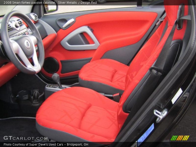 Silver Metallic / Design Red 2008 Smart fortwo passion cabriolet