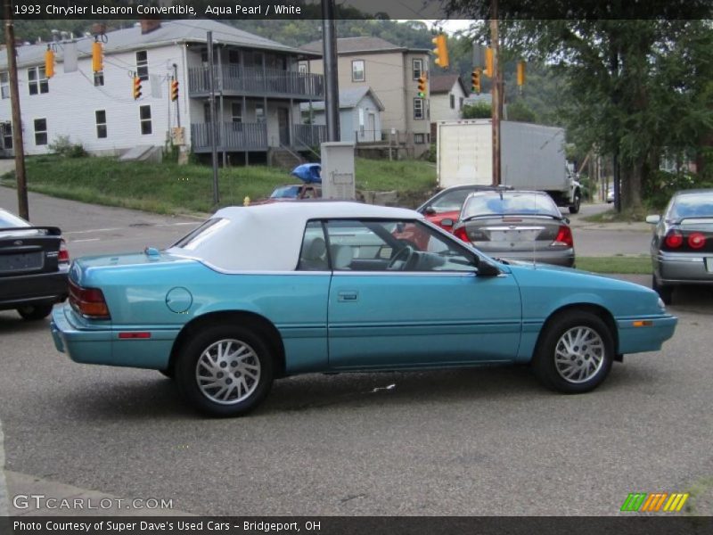 Aqua Pearl / White 1993 Chrysler Lebaron Convertible