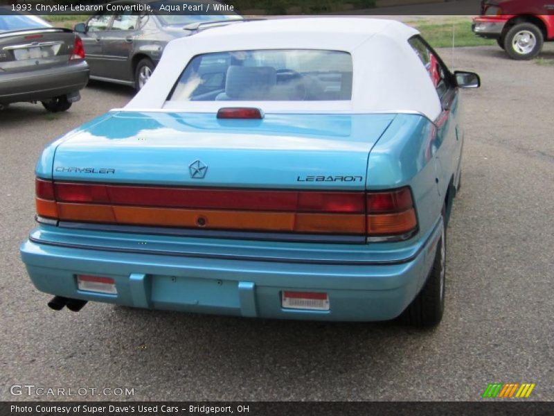 Aqua Pearl / White 1993 Chrysler Lebaron Convertible
