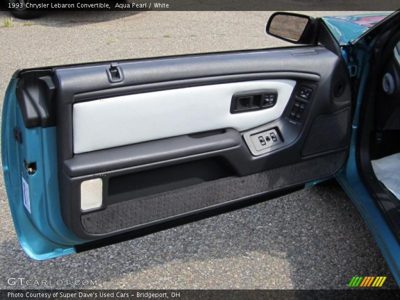 Aqua Pearl / White 1993 Chrysler Lebaron Convertible