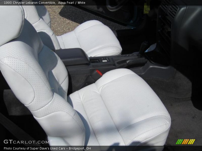 Aqua Pearl / White 1993 Chrysler Lebaron Convertible