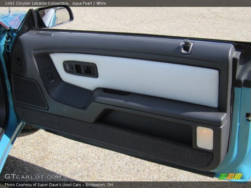 Aqua Pearl / White 1993 Chrysler Lebaron Convertible