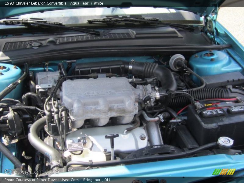 Aqua Pearl / White 1993 Chrysler Lebaron Convertible