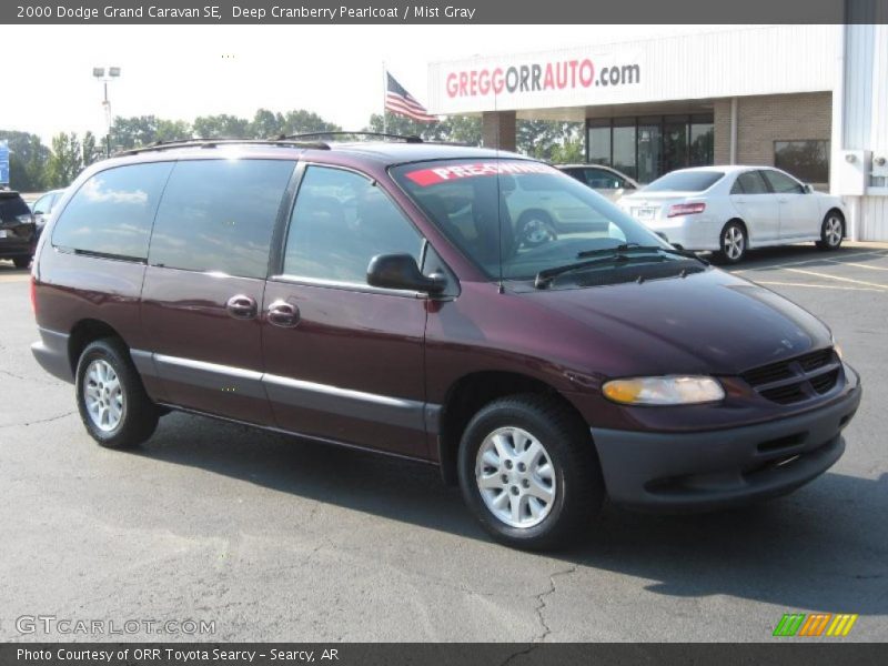 Deep Cranberry Pearlcoat / Mist Gray 2000 Dodge Grand Caravan SE