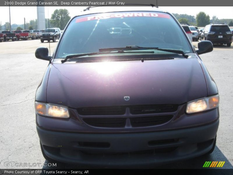 Deep Cranberry Pearlcoat / Mist Gray 2000 Dodge Grand Caravan SE