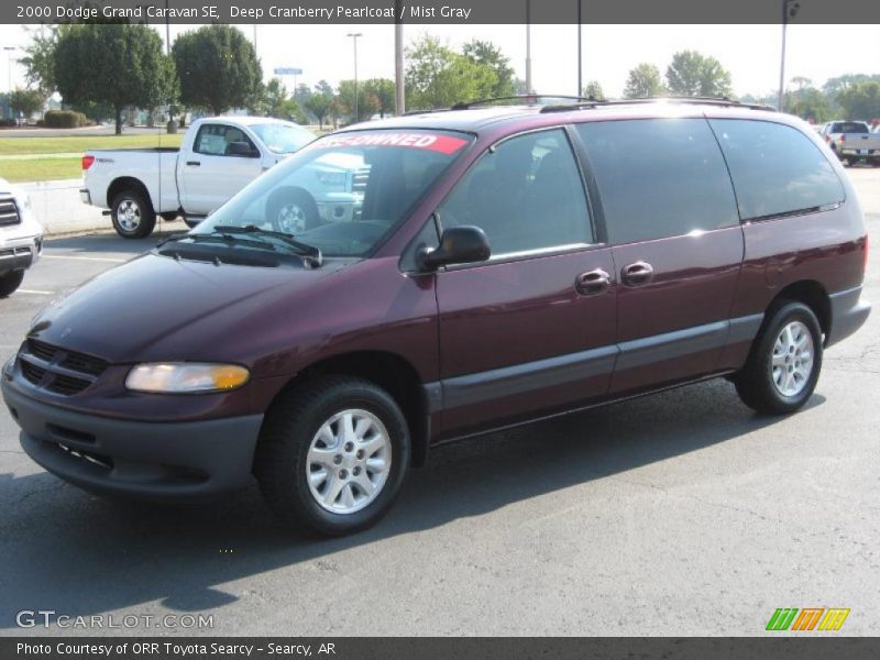 Deep Cranberry Pearlcoat / Mist Gray 2000 Dodge Grand Caravan SE