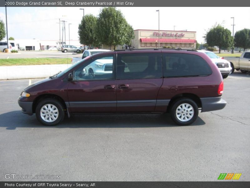 Deep Cranberry Pearlcoat / Mist Gray 2000 Dodge Grand Caravan SE