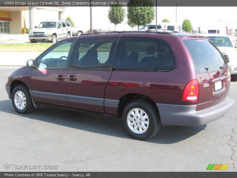 Deep Cranberry Pearlcoat / Mist Gray 2000 Dodge Grand Caravan SE