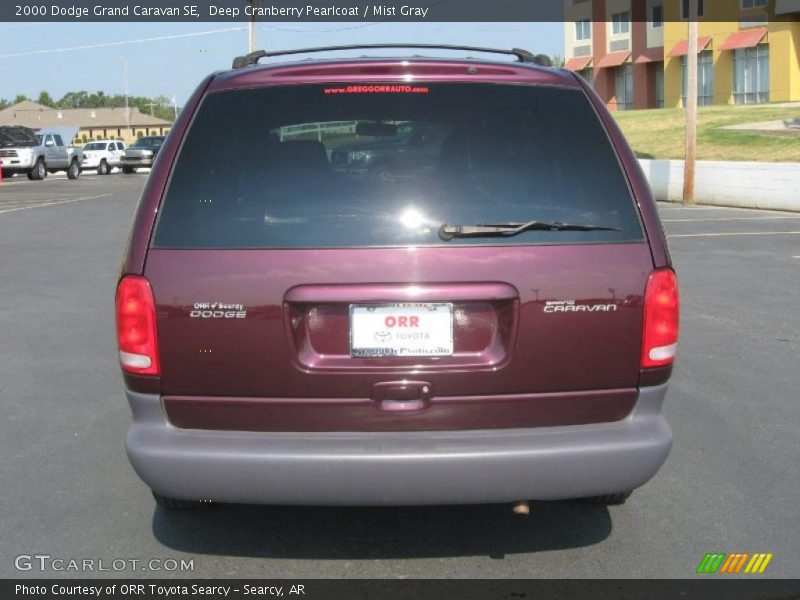 Deep Cranberry Pearlcoat / Mist Gray 2000 Dodge Grand Caravan SE