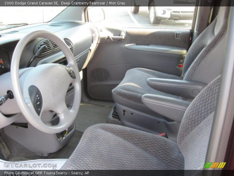 Deep Cranberry Pearlcoat / Mist Gray 2000 Dodge Grand Caravan SE