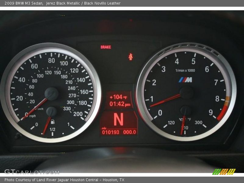 Jerez Black Metallic / Black Novillo Leather 2009 BMW M3 Sedan