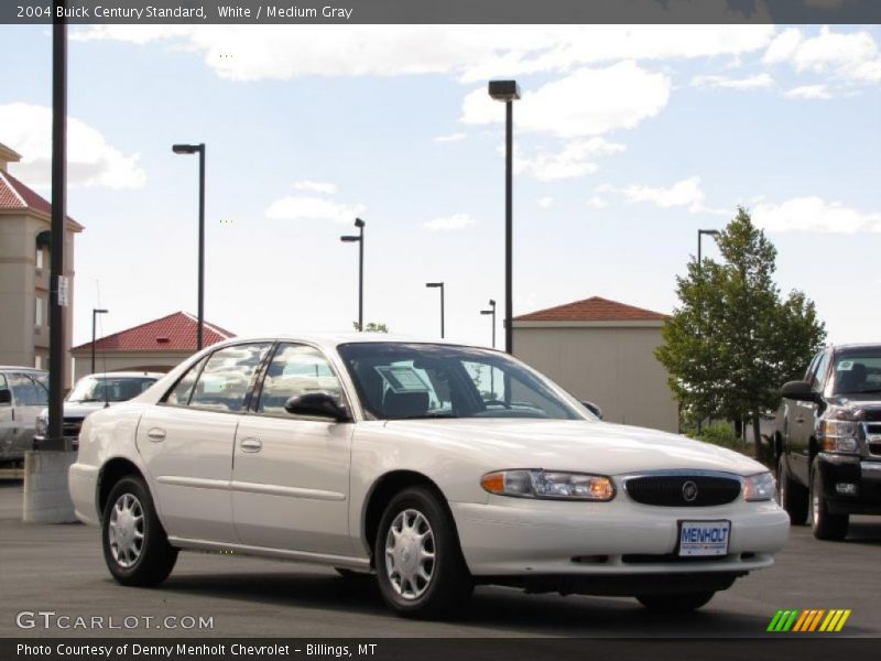 White / Medium Gray 2004 Buick Century Standard