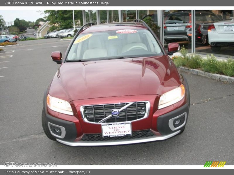 Ruby Red Metallic / Sandstone Beige 2008 Volvo XC70 AWD