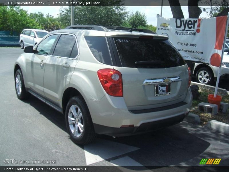 Gold Mist Metallic / Jet Black 2010 Chevrolet Equinox LT