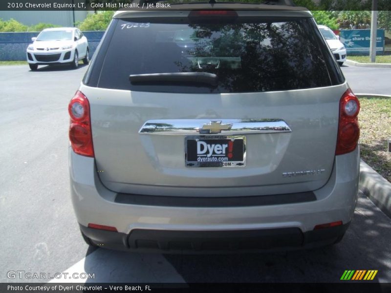 Gold Mist Metallic / Jet Black 2010 Chevrolet Equinox LT