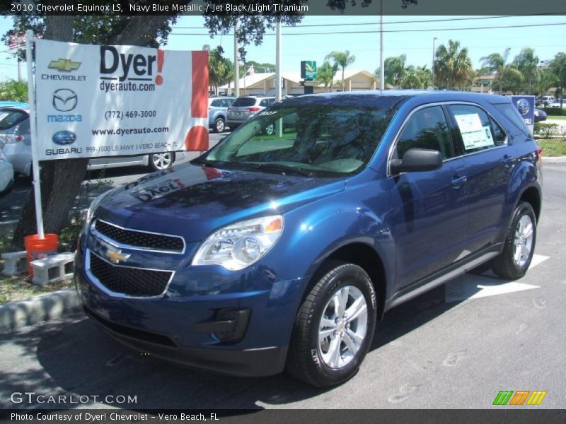 Navy Blue Metallic / Jet Black/Light Titanium 2010 Chevrolet Equinox LS