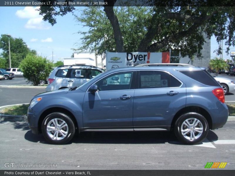 Twilight Blue Metallic / Jet Black 2011 Chevrolet Equinox LT