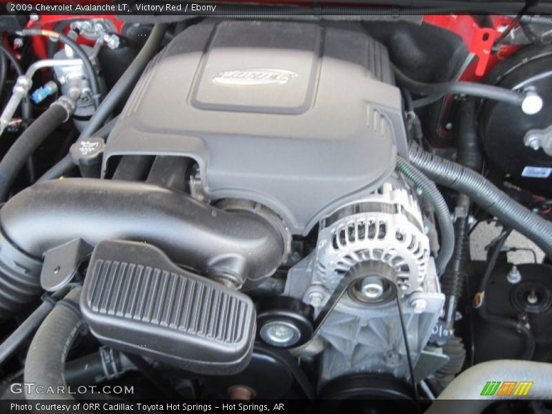 Victory Red / Ebony 2009 Chevrolet Avalanche LT