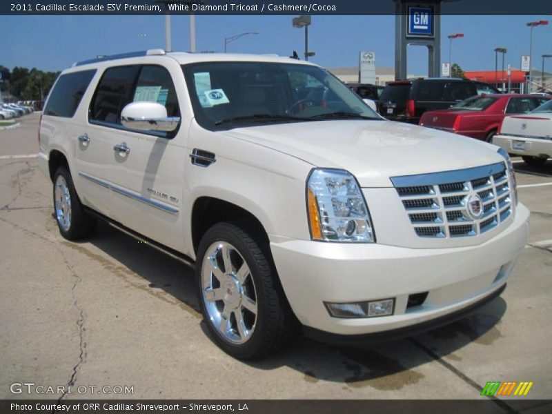 White Diamond Tricoat / Cashmere/Cocoa 2011 Cadillac Escalade ESV Premium