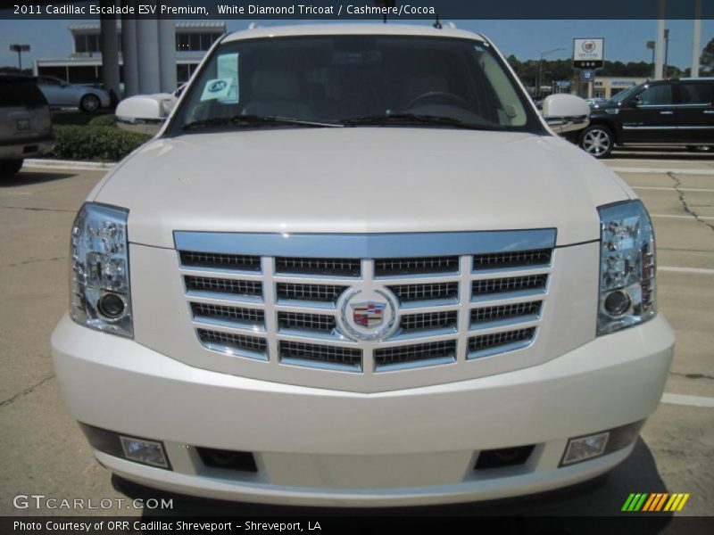 White Diamond Tricoat / Cashmere/Cocoa 2011 Cadillac Escalade ESV Premium