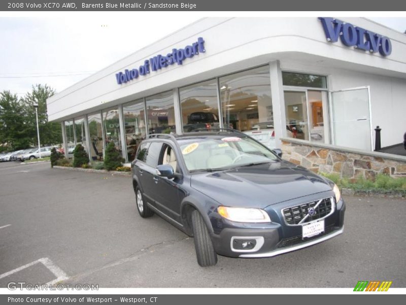 Barents Blue Metallic / Sandstone Beige 2008 Volvo XC70 AWD
