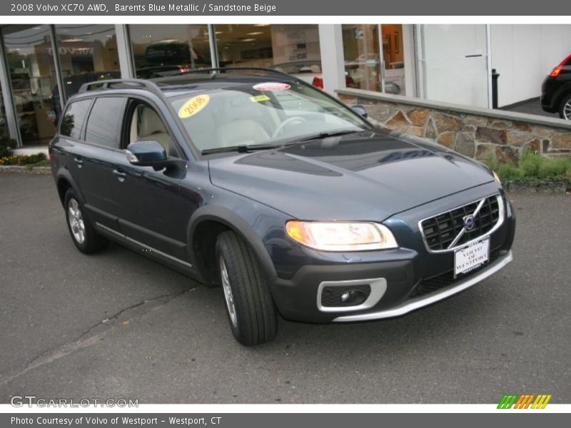 Barents Blue Metallic / Sandstone Beige 2008 Volvo XC70 AWD