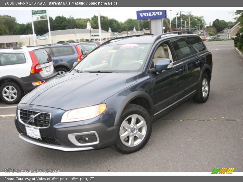 Barents Blue Metallic / Sandstone Beige 2008 Volvo XC70 AWD